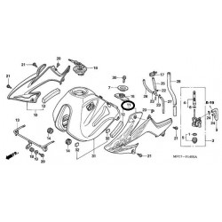 TAPA DEPOSITO IZQUIERDA HONDA FMX 650