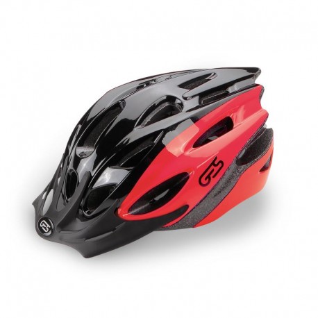 CASCO GES APACHE NEGRO Y ROJO