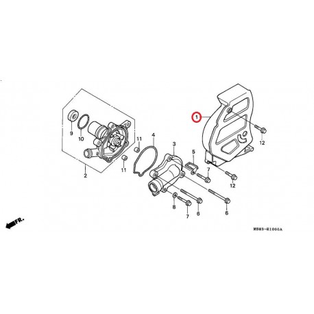 TAPA BOMBA DE AGUA HONDA XRV 650