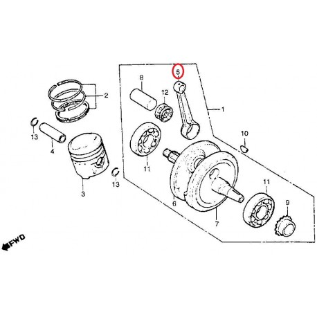 BIELA DE CIGÜEÑAL PARA HONDA 125 4 TIEMPOS