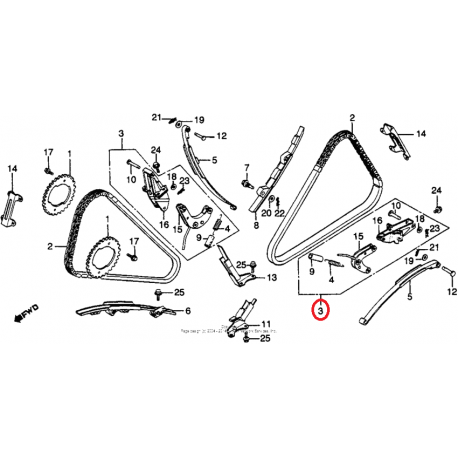 SOPORTE TENSOR DISTRIBUCIÓN HONDA CB 750 C