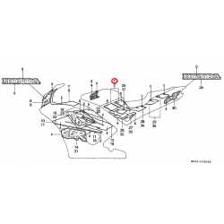 FRANJA INFERIOR ADHESIVO DEPOSITO HONDA LADO DERECHO DE DEPOSITO DE GASOLINA HONDA CBR 600