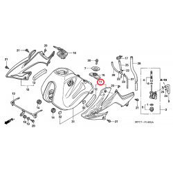 TAPA DEPÓSITO IZQUIERDA HONDA FMX650