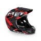 CASCO MET PARACHUTE NEGRO/ROJO BRILLO 51-56