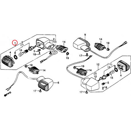 INTERMITENTE DELANTERO DERECHO HONDA VF 750 F