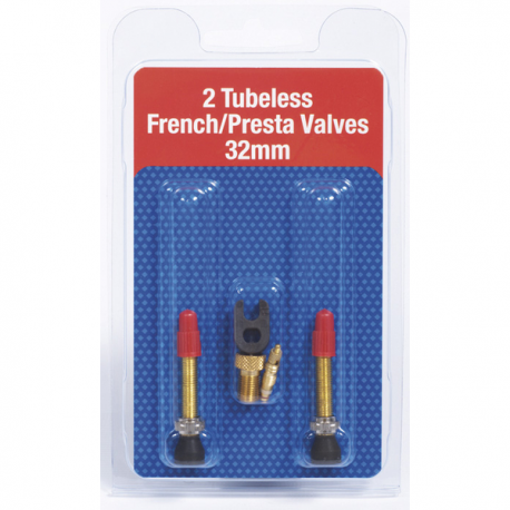 JUEGO DE  2 VALVULAS FINAS TUBELESS 32 mm